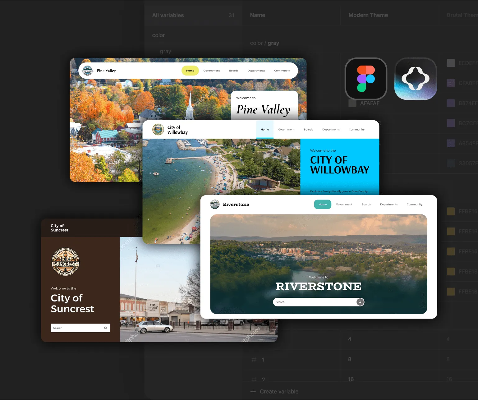 Multi-Theme System for Scalable City Websites preview